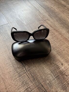 Coach Black Oversized Square Sunglasses